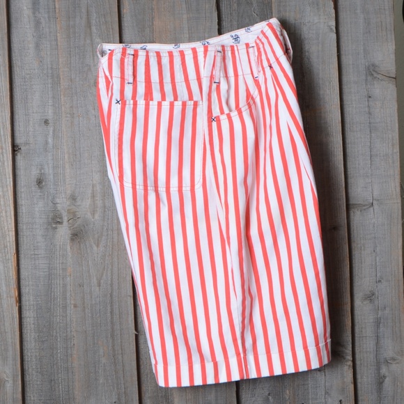 18"RISE MOM High Waisted*Bermudas*OutBack Red - Picture 2 of 7